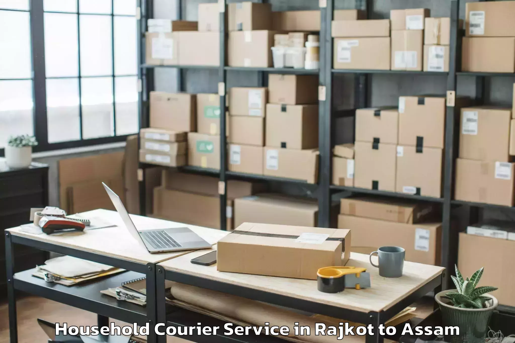 Reliable Rajkot to Gossaigaon Pt Household Courier